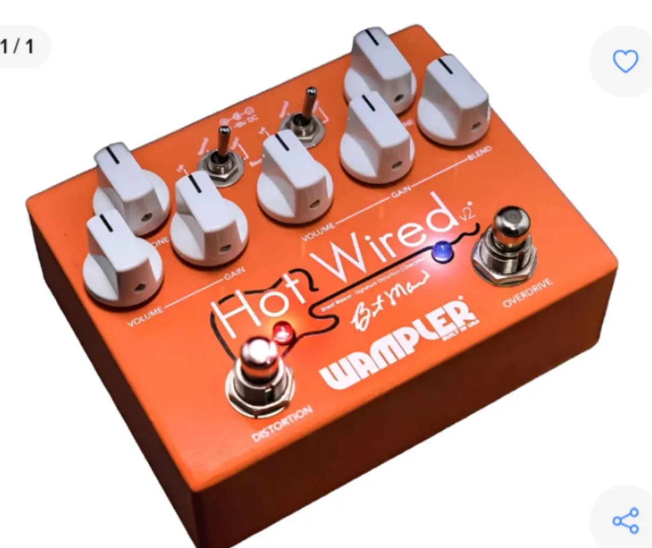 Pedal Wampler Hot Wired V2 - Instrumentos musicais - Vila Monte Pedal Wampler Hot Wired V2 - Instrumentos musicais - Vila Monte