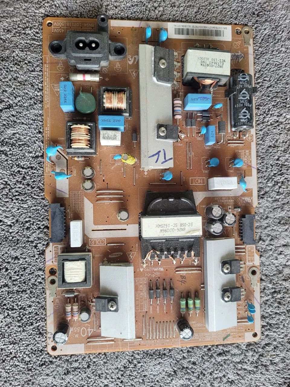 Placa fonte tv samsung un40ku600g bn94-10711a