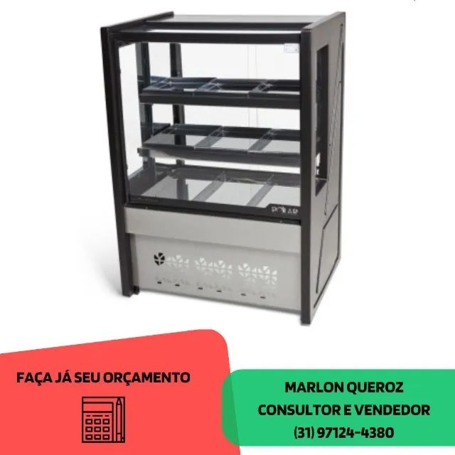 Balcão Estufa 80 CM Preto Polar 127/220v