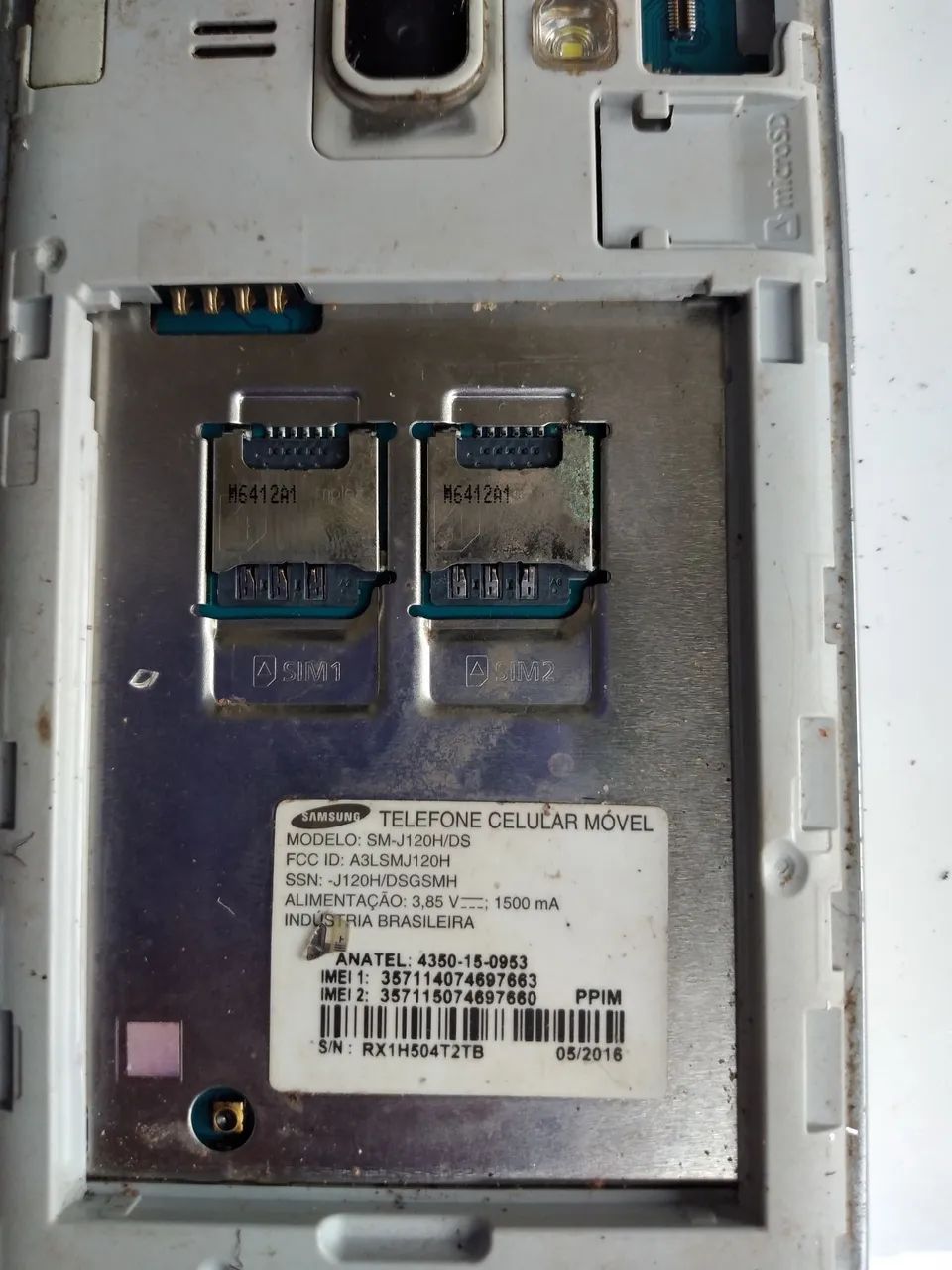 Placa ea carcaça com bateria do celular Samsung j120H está funcionando  - Foto 5