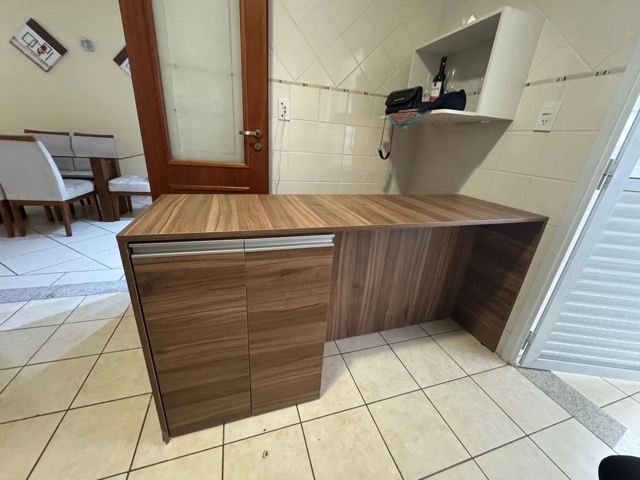 Mesa Mdf com 2 mt escritório com cadeira  - Foto 4