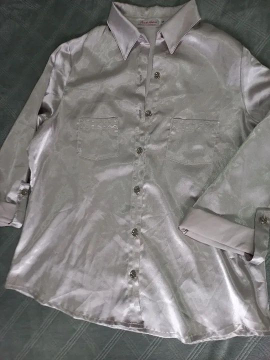 Camisa cetin /prata(G) - Foto 2