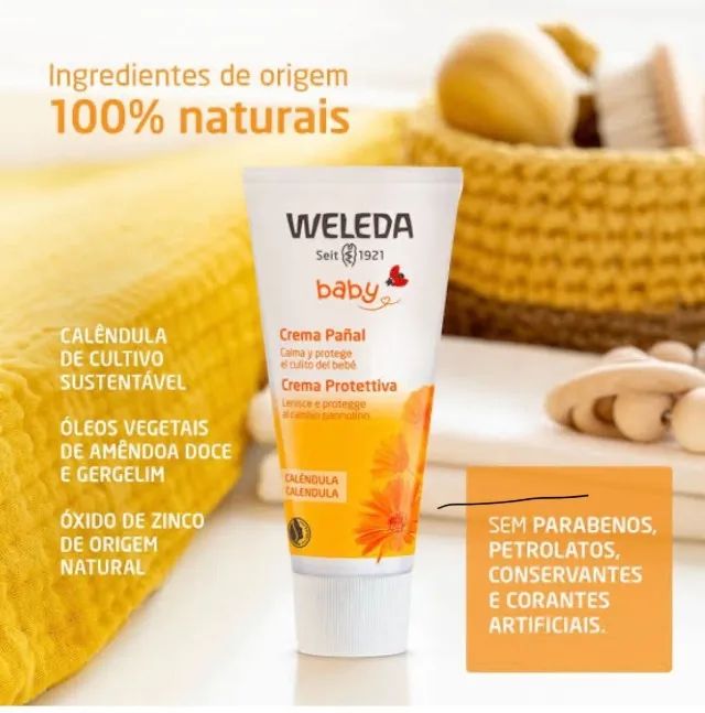 Creme Preventivo de Assaduras Calêndula Weleda 75ml Importado Lacrado - Foto 4