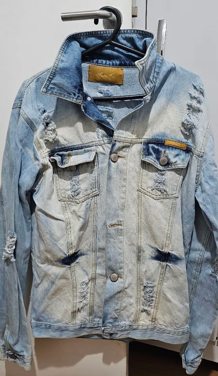 Jaqueta Jeans Destroyed Maha-Man