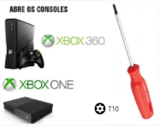 Chave Torx T10 pra abrir Consoles<br><br>