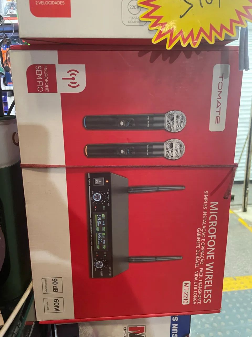 Microfones duplos tomate profissional 