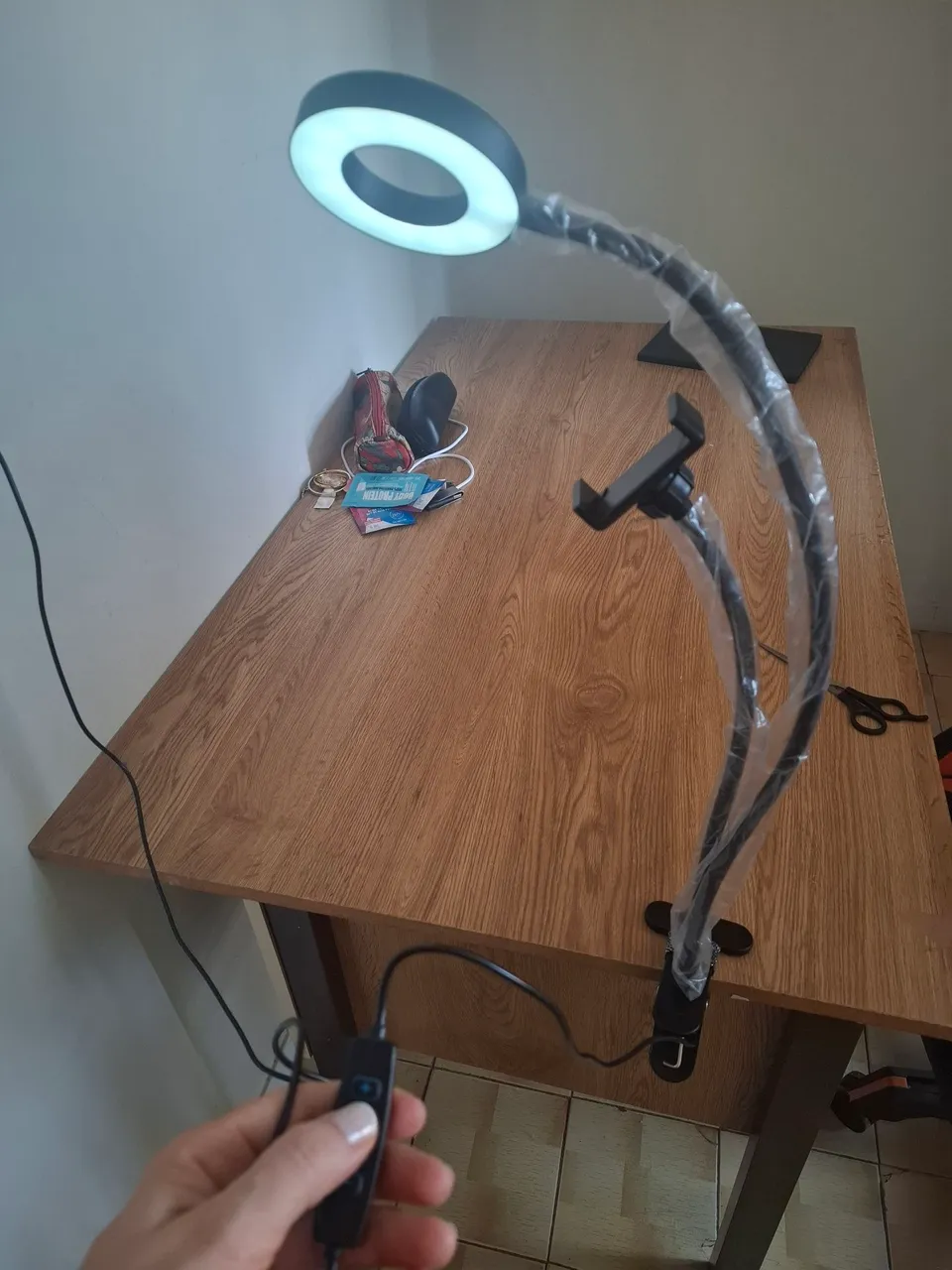 Ring Light com Suporte para Celular e Mesa
