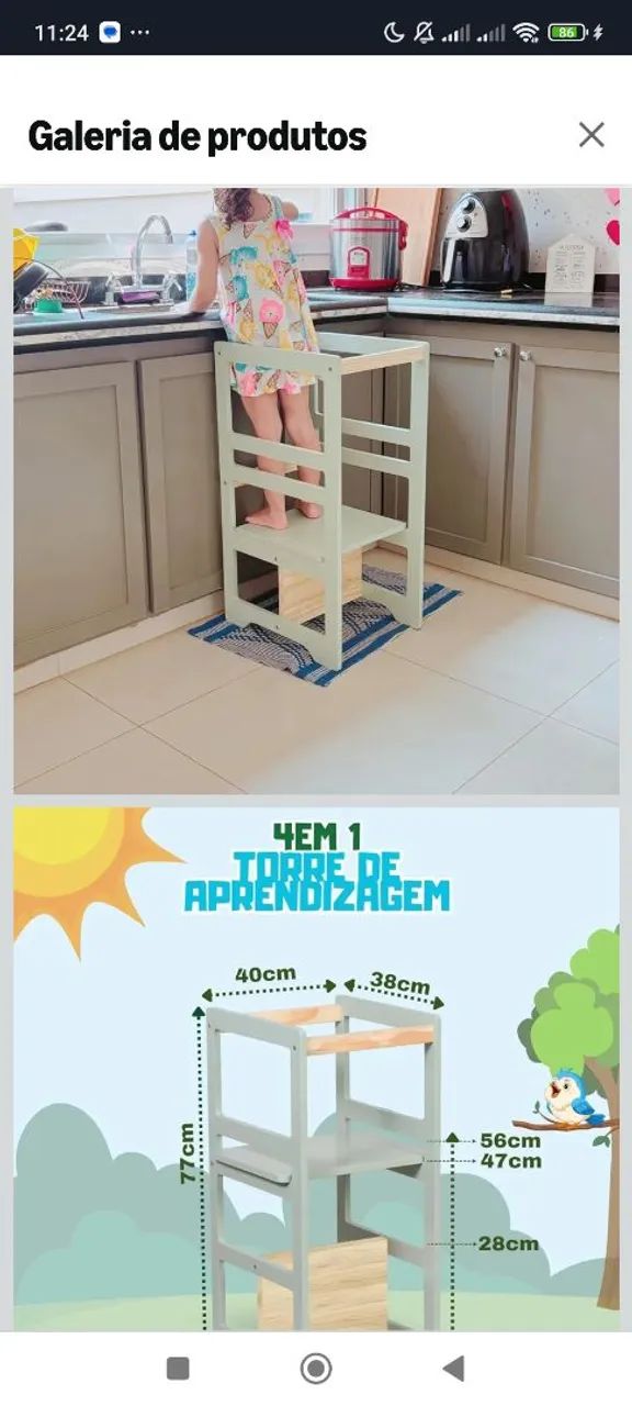 Torre de aprendizagem montessoriana 4 em 1 - Foto 2