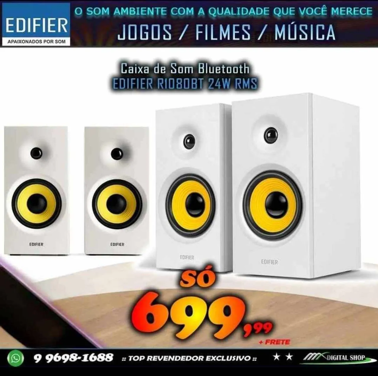 Caixa de Som Bluetooth Edifier R1080BT - Branca