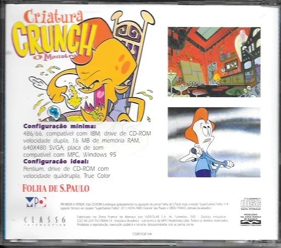 CD-ROM: Criatura Crunch - o monstro (p/ Microsoft Windows® 95) Class 6 Interactive, 1996 - Foto 3