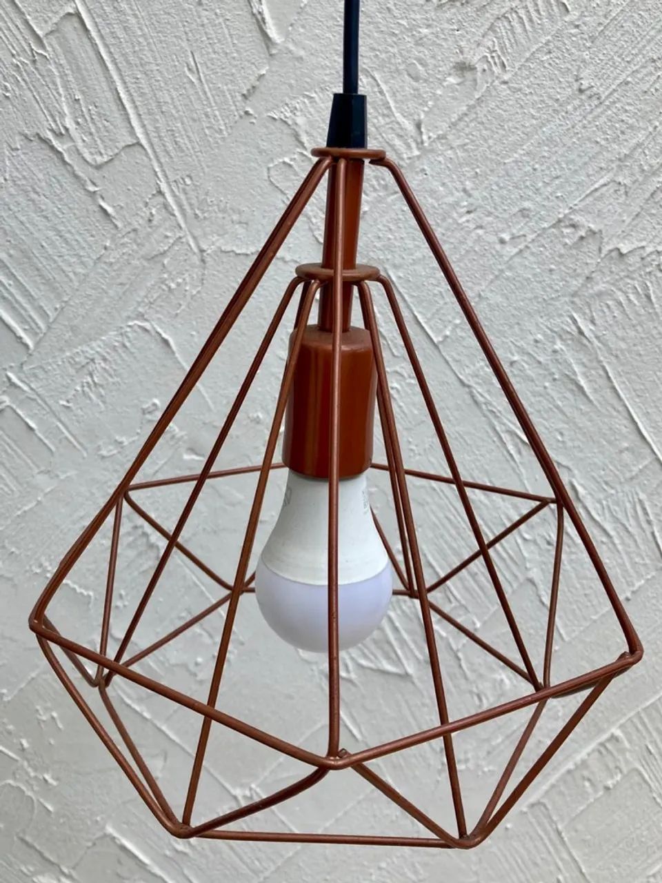 Luminária Pendente Aramada Cobre 