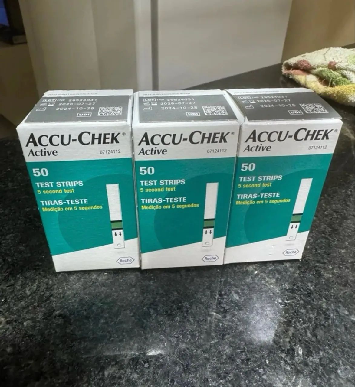 Tiras para Teste de Glicose Accu-Chek Active - 50 unidades lacrada