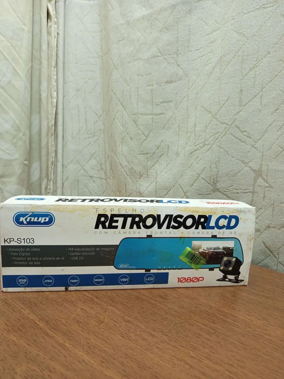 Retrovisor LCD com Câmera Frontal e de Ré - Knup KP-S103