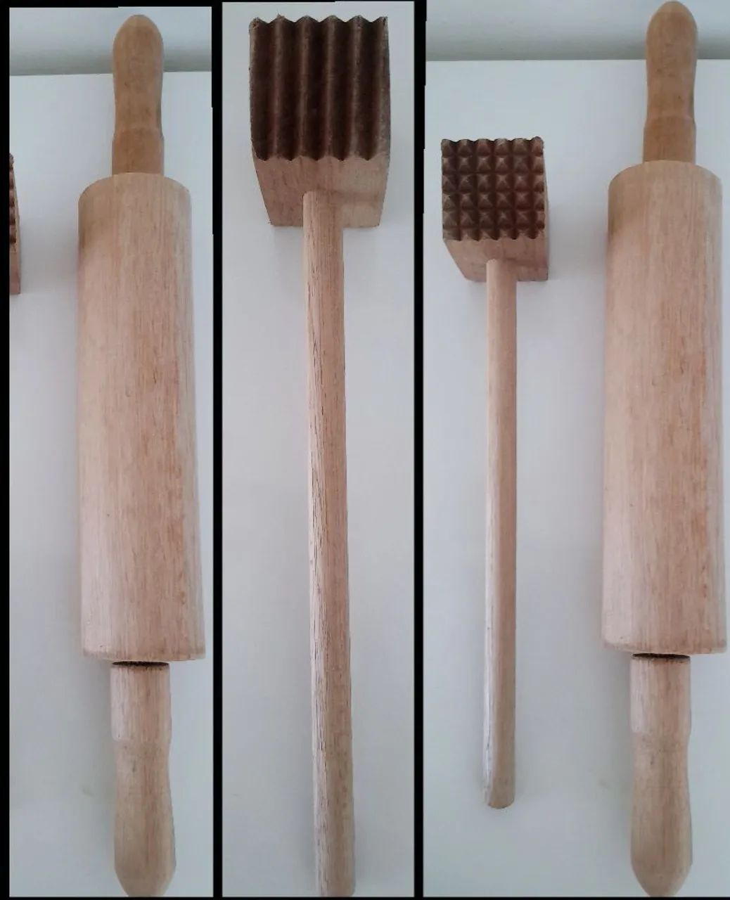 Novos! Jogo Cozinha de Madeira Rústica e Bambu - 07 itens - Foto 4