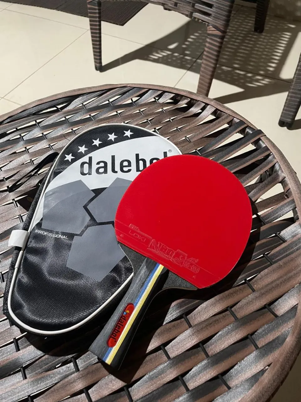 Raquete de Tênis de Mesa Dalebol com Capa e selo ittf 5 estrelas