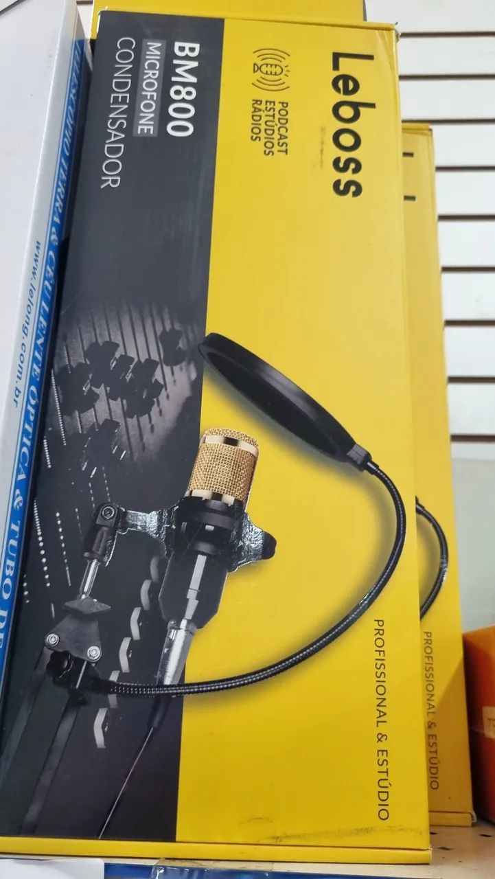 Microfone Condensador Profissional BM800 Leboss