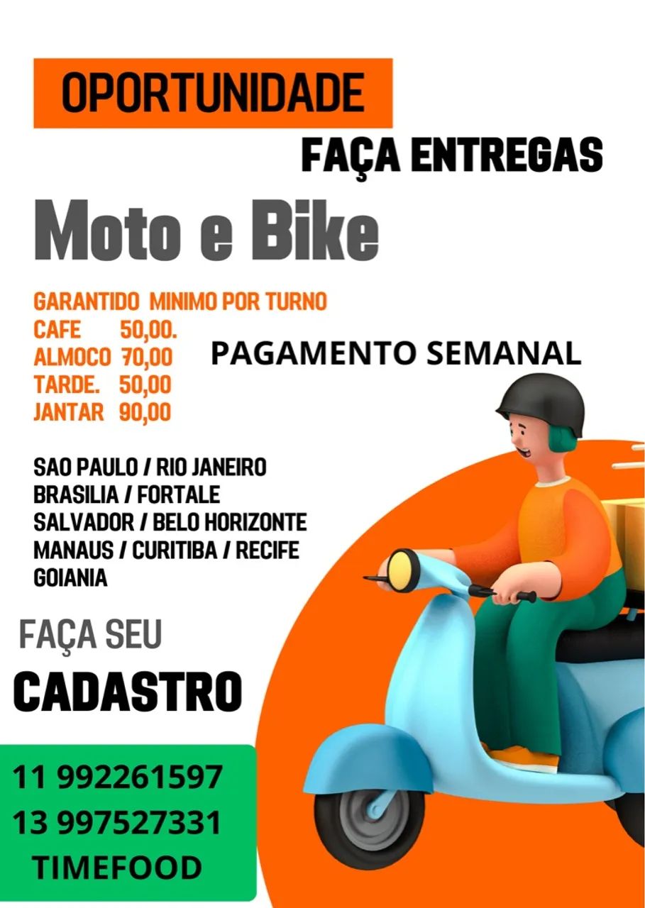Entregador para delivery 