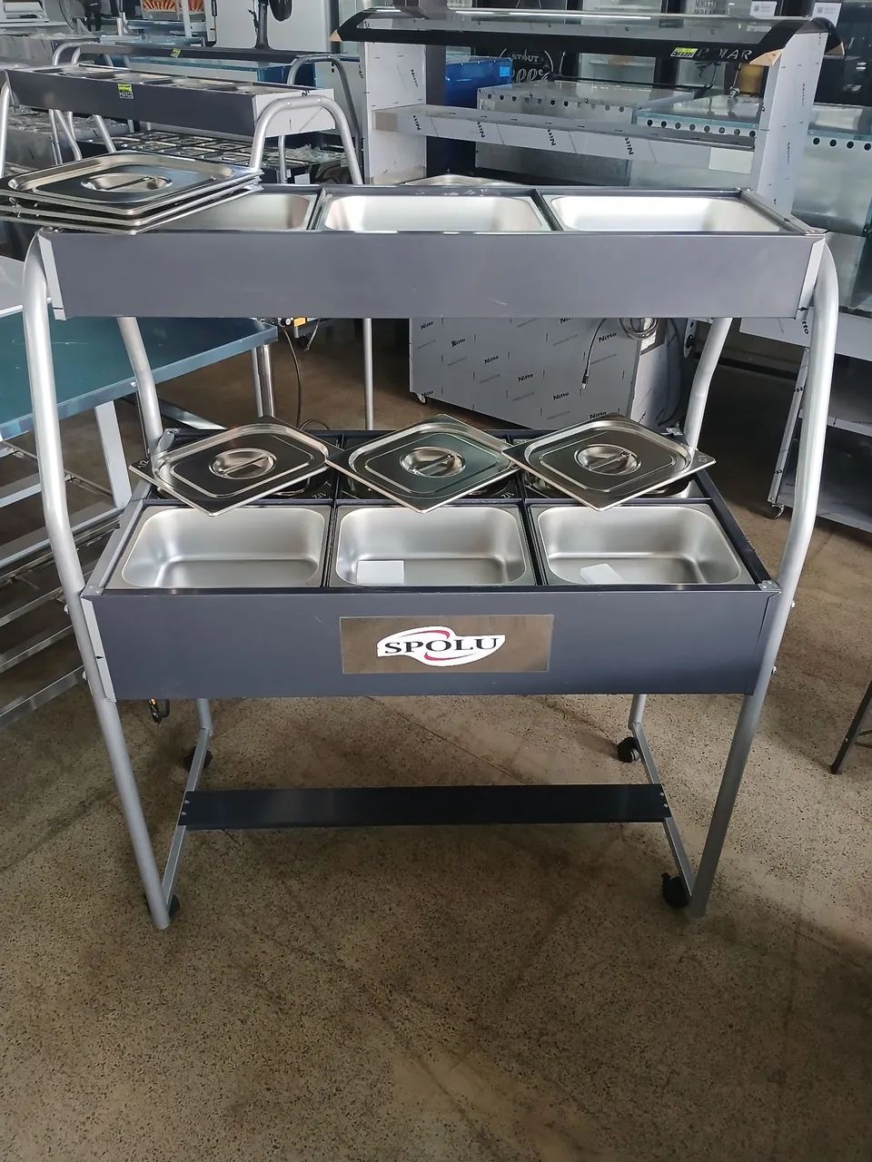 Buffet Self Service Carro Duplo 6 Cubas Quentes e 3 frias - Foto 3