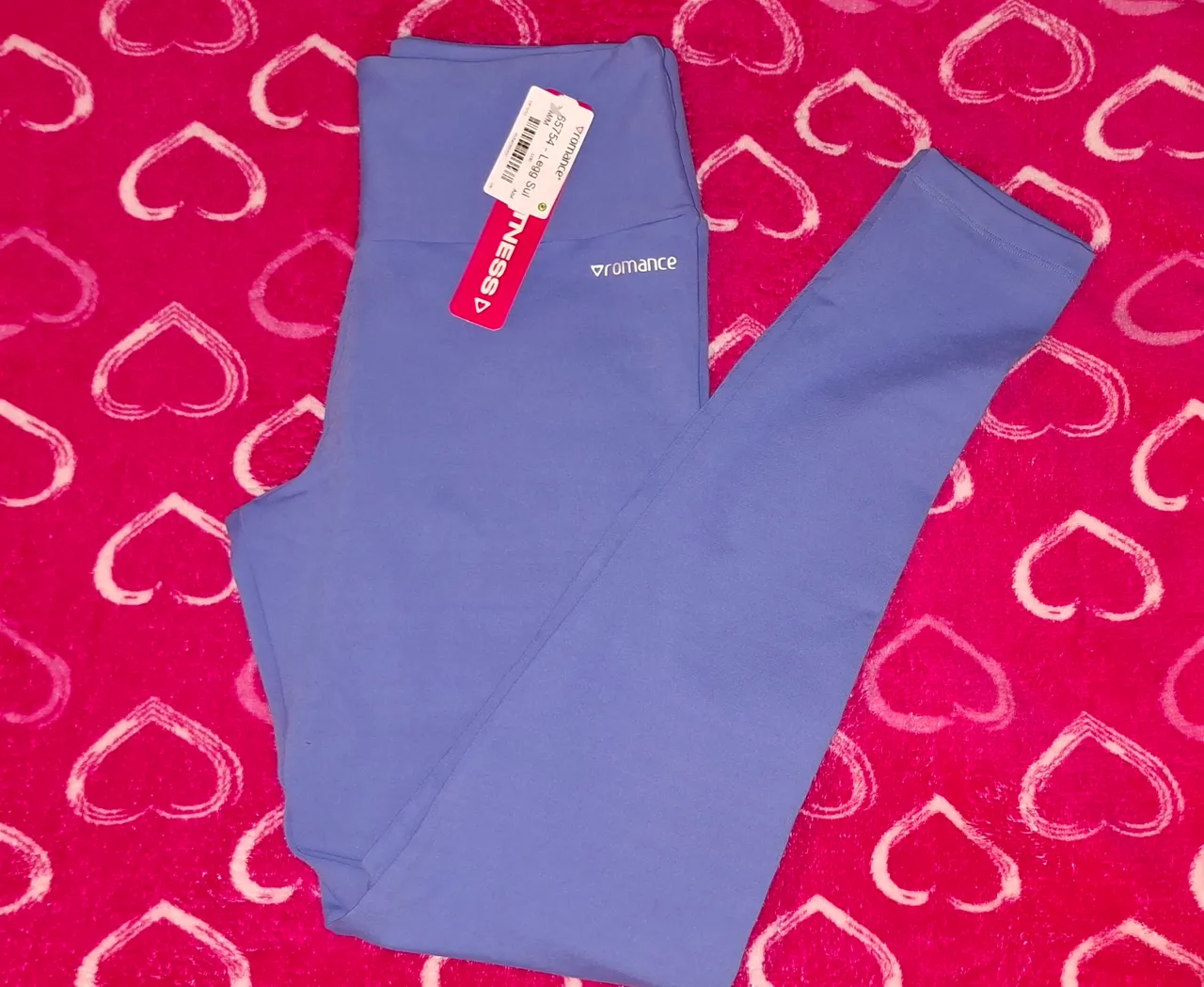 Calça Legging Azul Romance Fitness