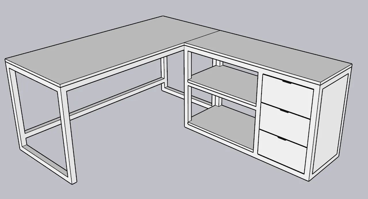 Escrivaninha Estilo Industrial em L sob medida!!! Mesa home office escritório! - Foto 6