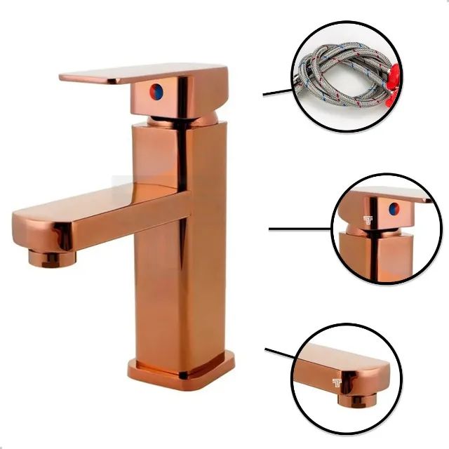 NOVA | Torneira Monocomando Banheiro Rose Metal - Fazemos Entrega - Foto 4