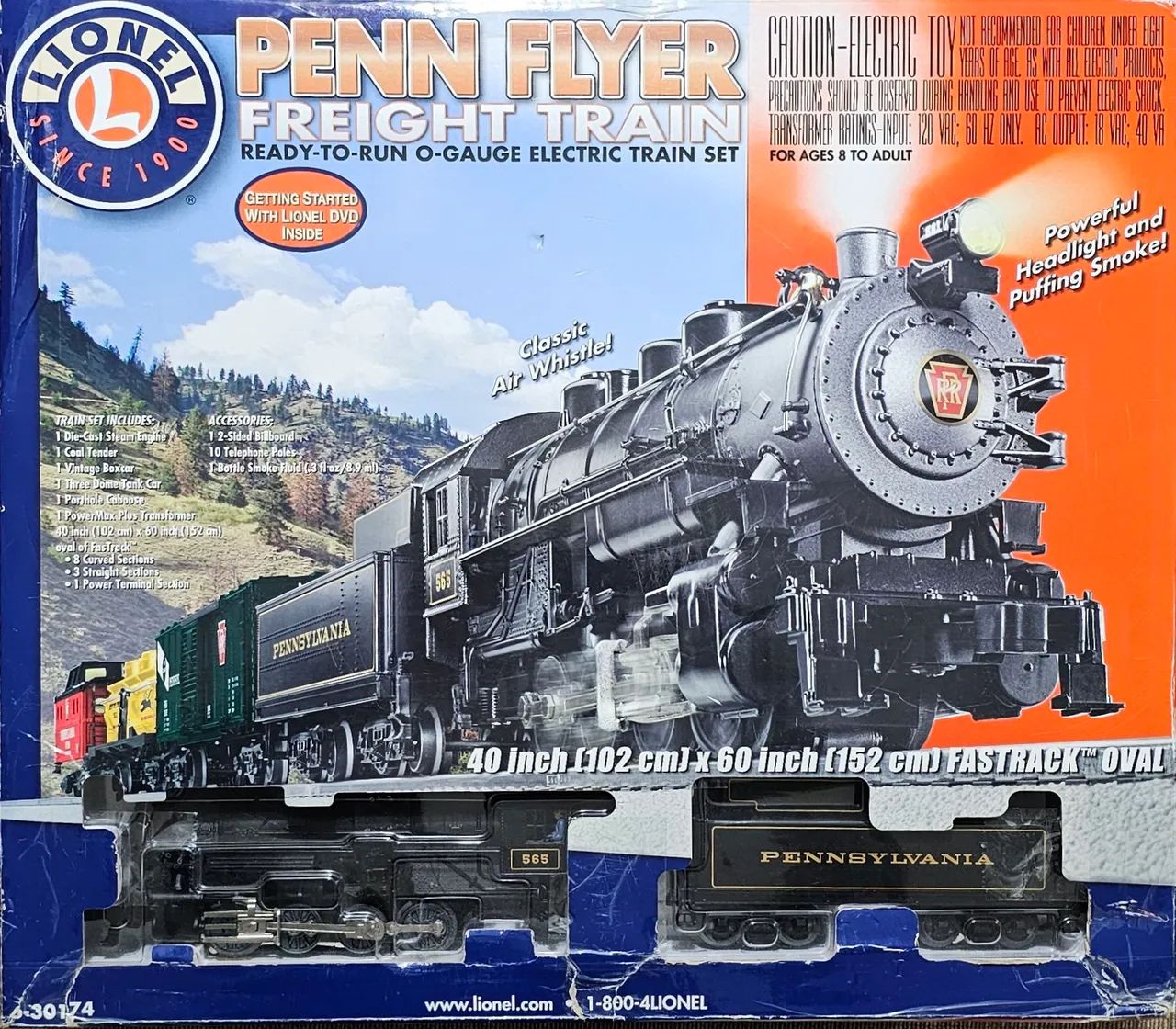 Conjunto de Trem Elétrico Lionel Pennsylvania Flyer
