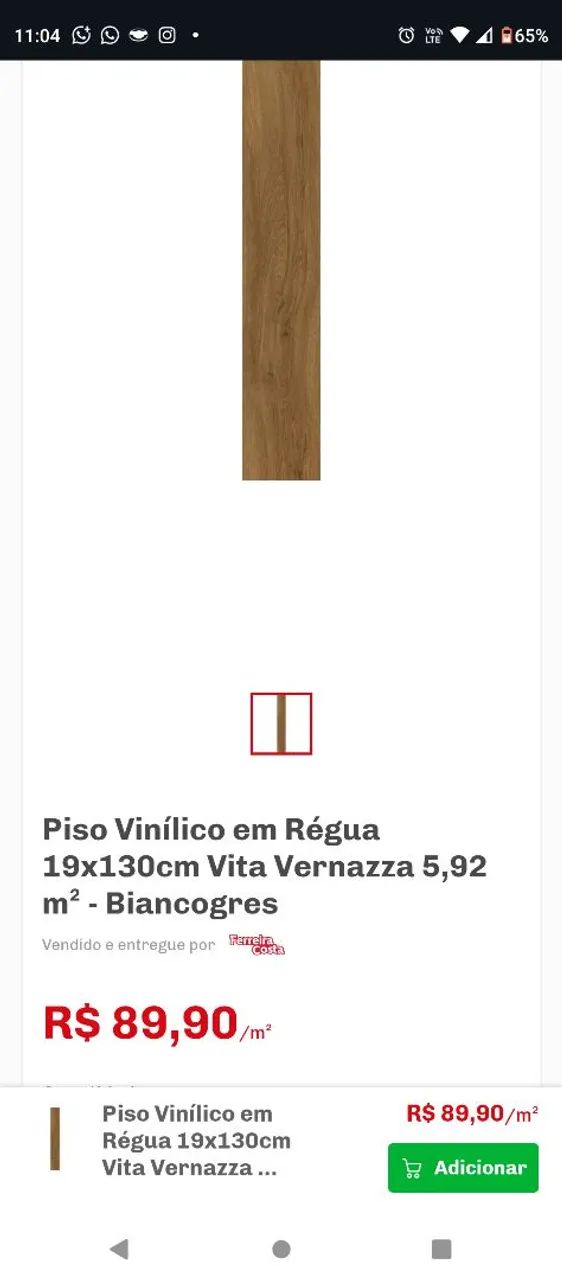 Piso vinílico em régua Biancogras 30 m² - Foto 2