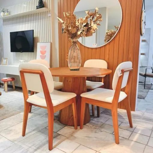 Mesa de Jantar Malva 1,10m com 4 Cadeiras  -  Pronta Entrega! - Foto 3