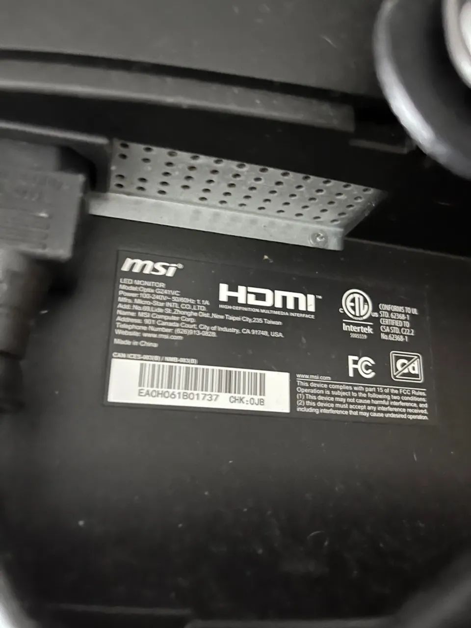 Monitor Curvo MSI optix G241VC 75hz - Foto 2