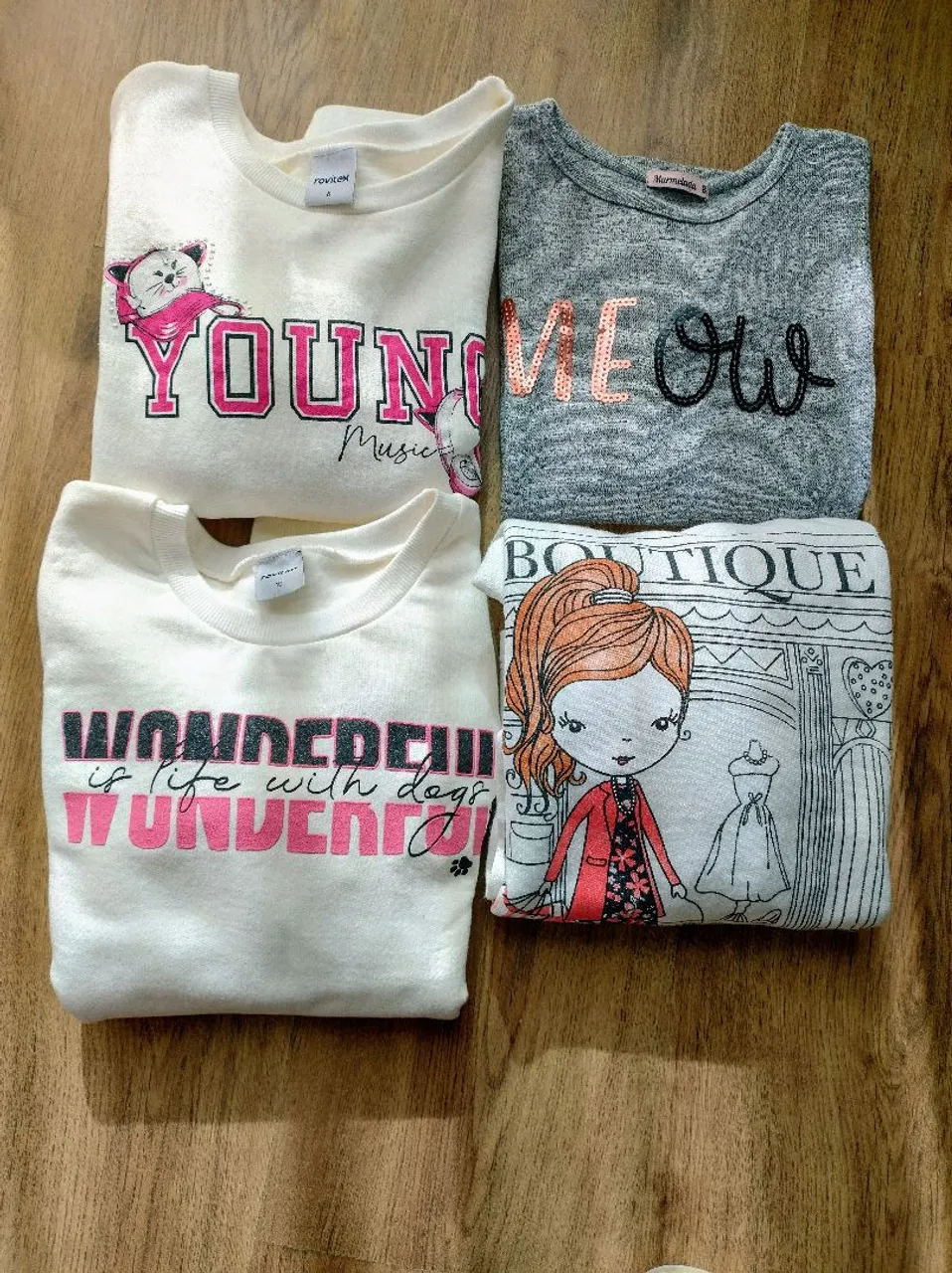 4 Blusas Infantis - tamanho 8