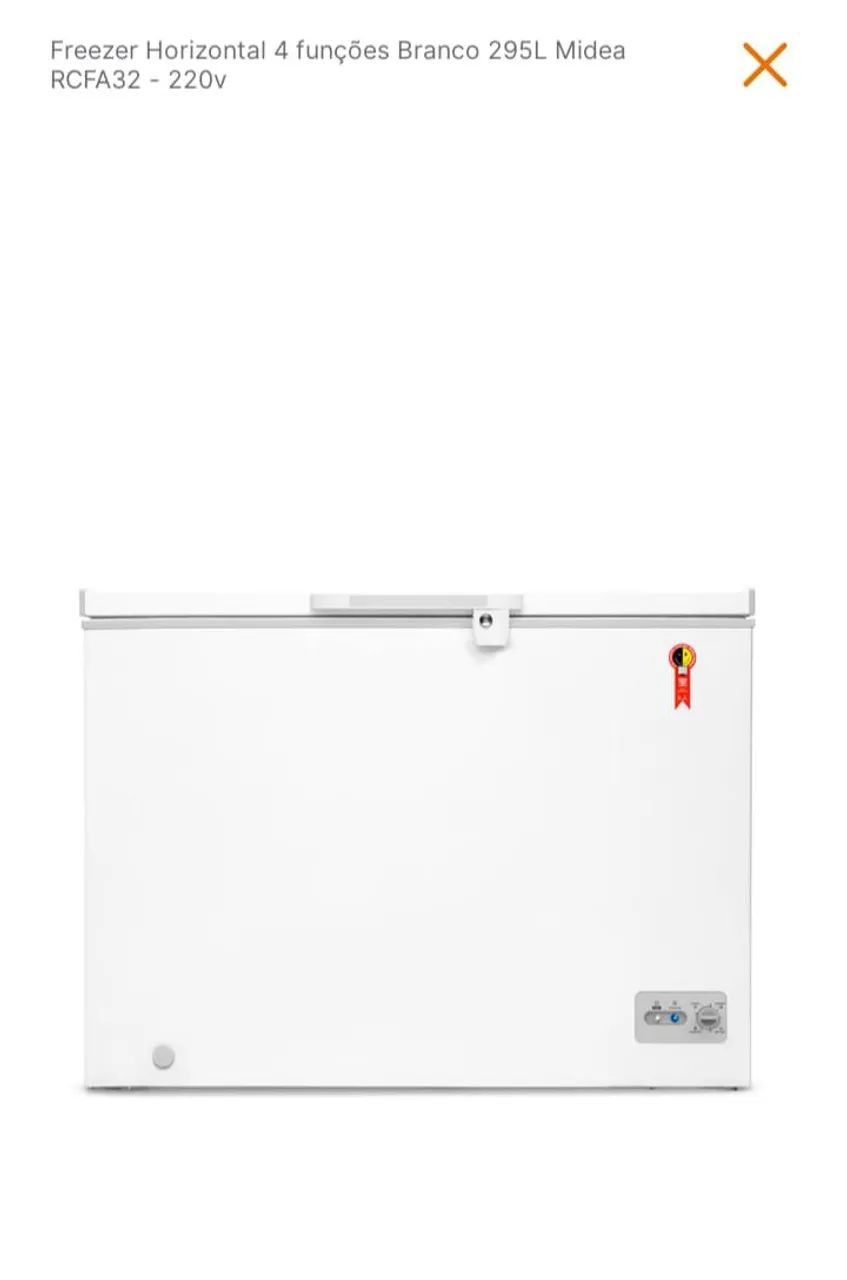 Freezer Horizontal Midea 295L 4 funções