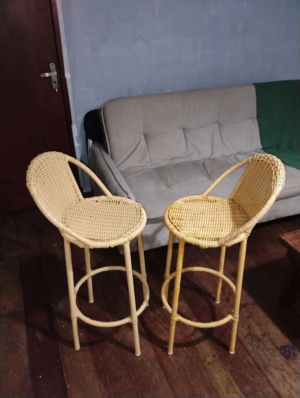 Par de banquetas de vime  - Foto 3