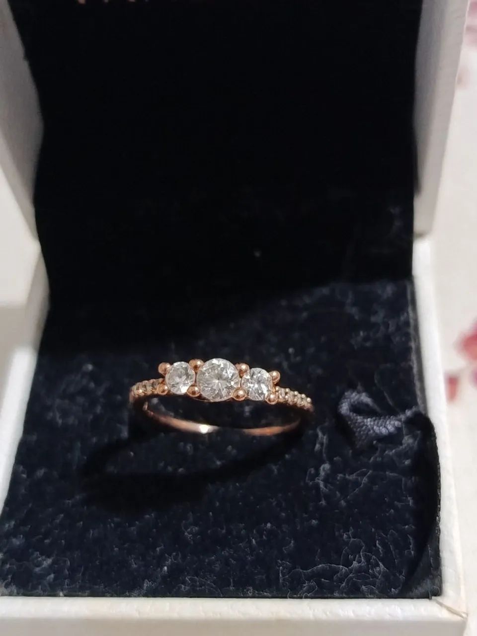Anel Pandora Rosé com pedra. - Foto 3