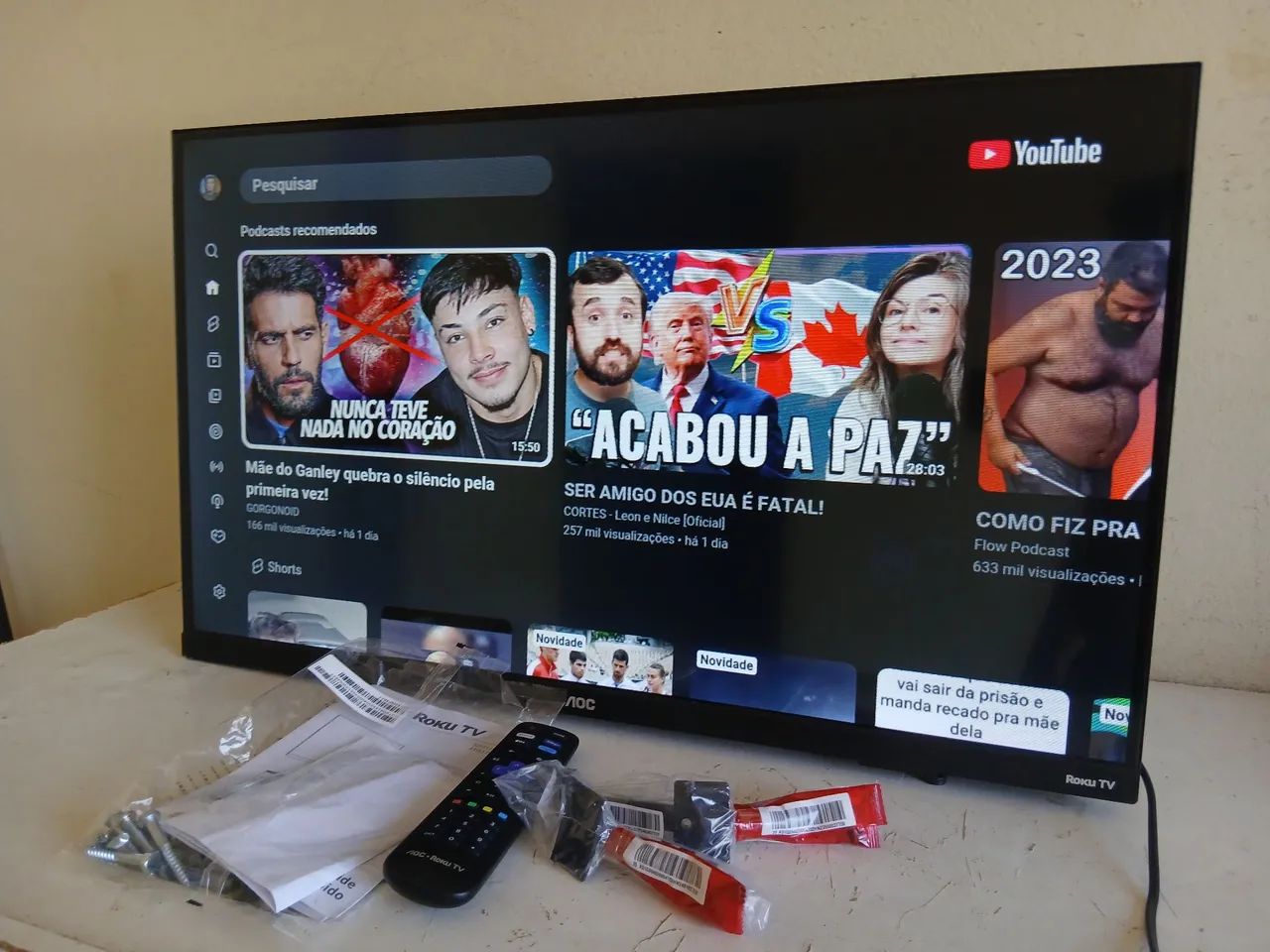 Smart tv nova 32"Pol AOC ROKU  - Foto 4