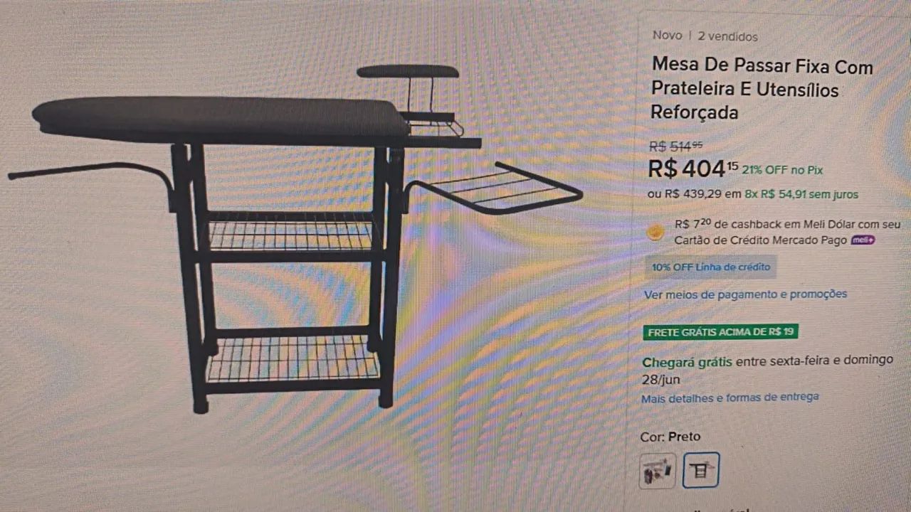 Tábua de passar roupa com prateleira - Foto 2