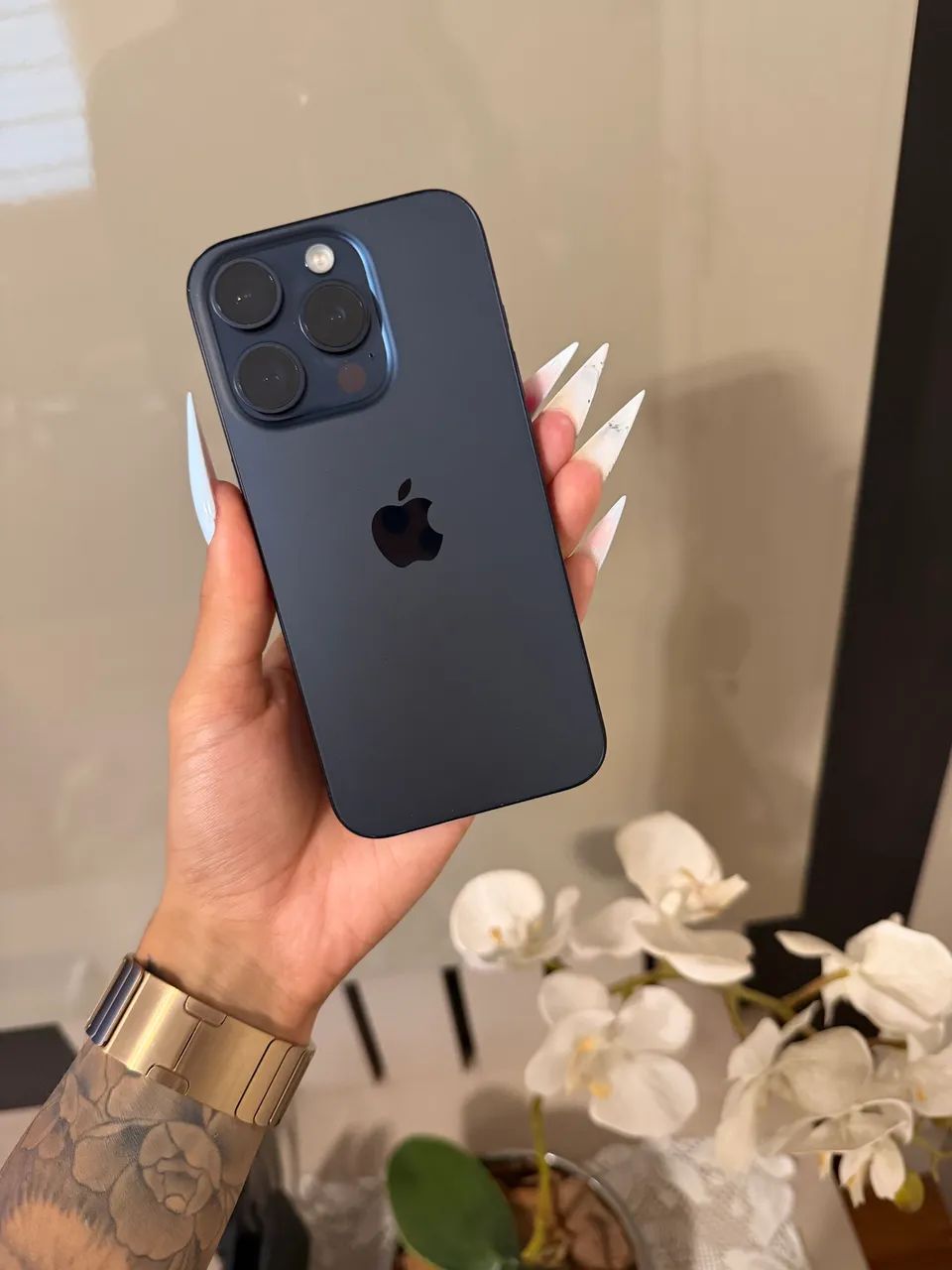 iPhone 15 Pro 256gb Titânio Azul  - Foto 2