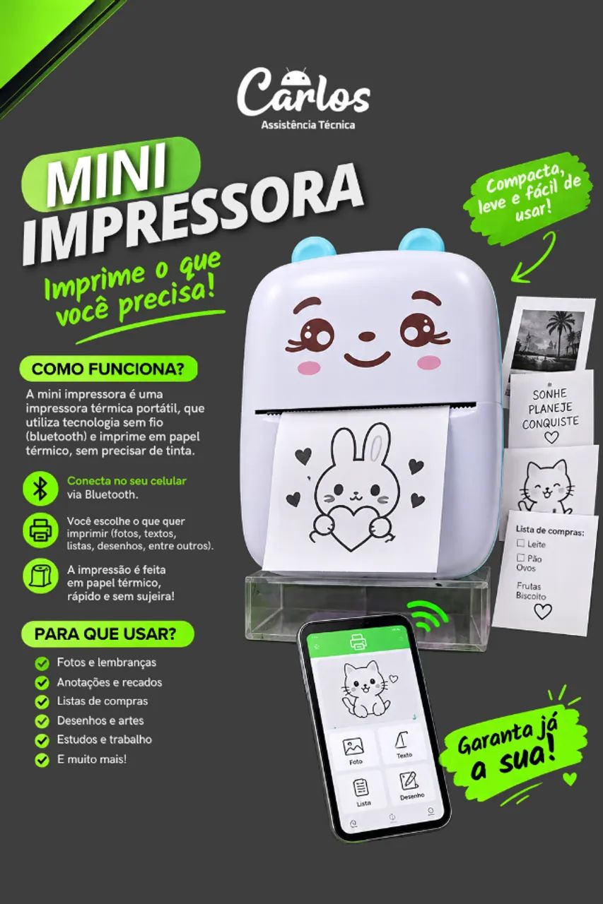 MIni impressora  - Foto 3