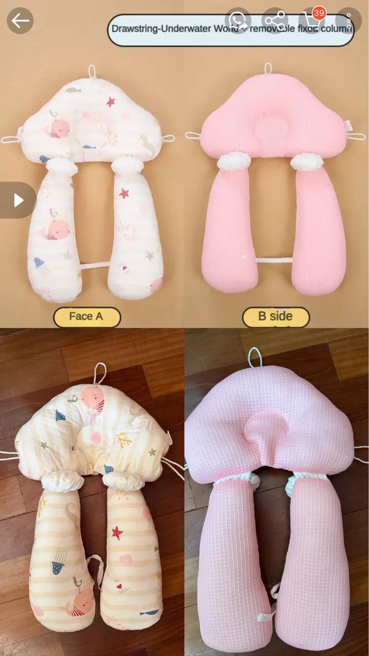 Travesseiro modelador de bebê 100% algodão  - Foto 3