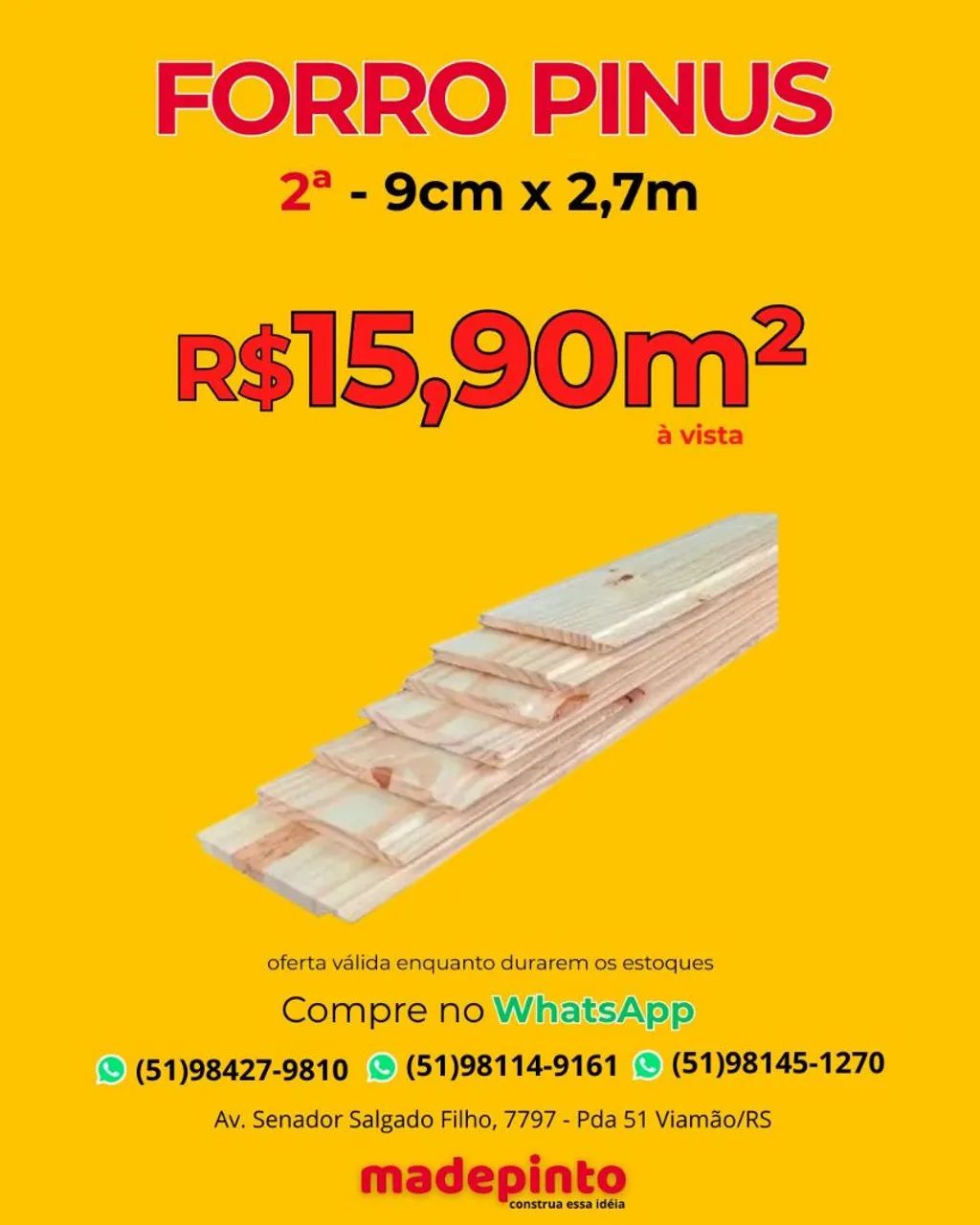 Pine ceiling board, 2.70 m length