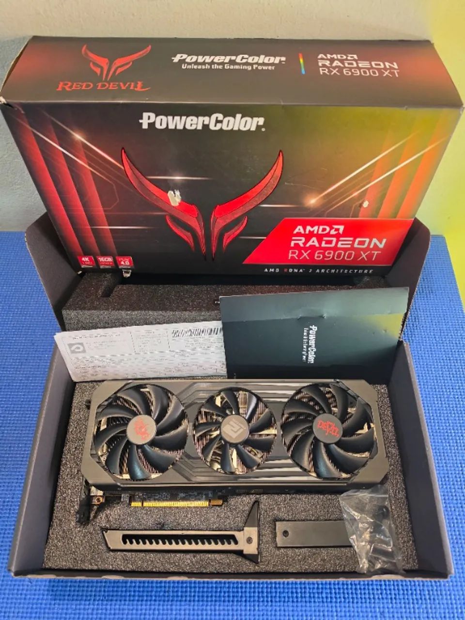 Power Color AMD Radeon RX6900XT【中古品】 Placa de Vídeo PowerColor Radeon RX 6900 XT Red Devil, 16GB, GDDR6