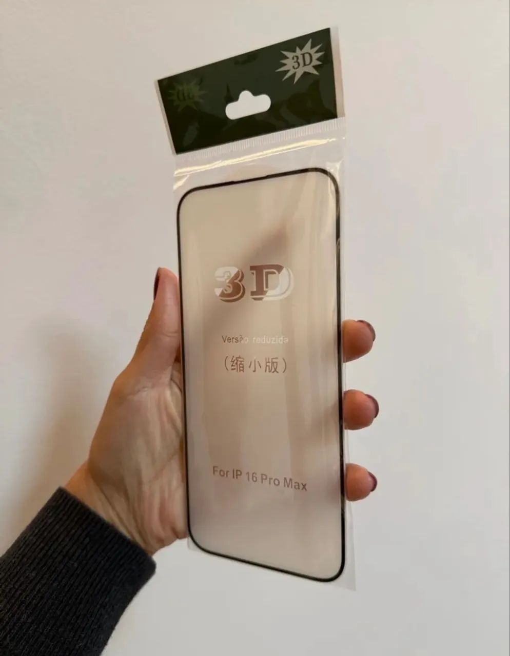 Película 3D vidro para iPhone 16 Pro Max Nova