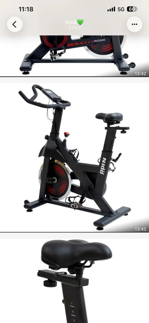 BICICLETA ERGOMÉTRICA SPINNING PACE 5000 ODIN FIT 13KG - Foto 4