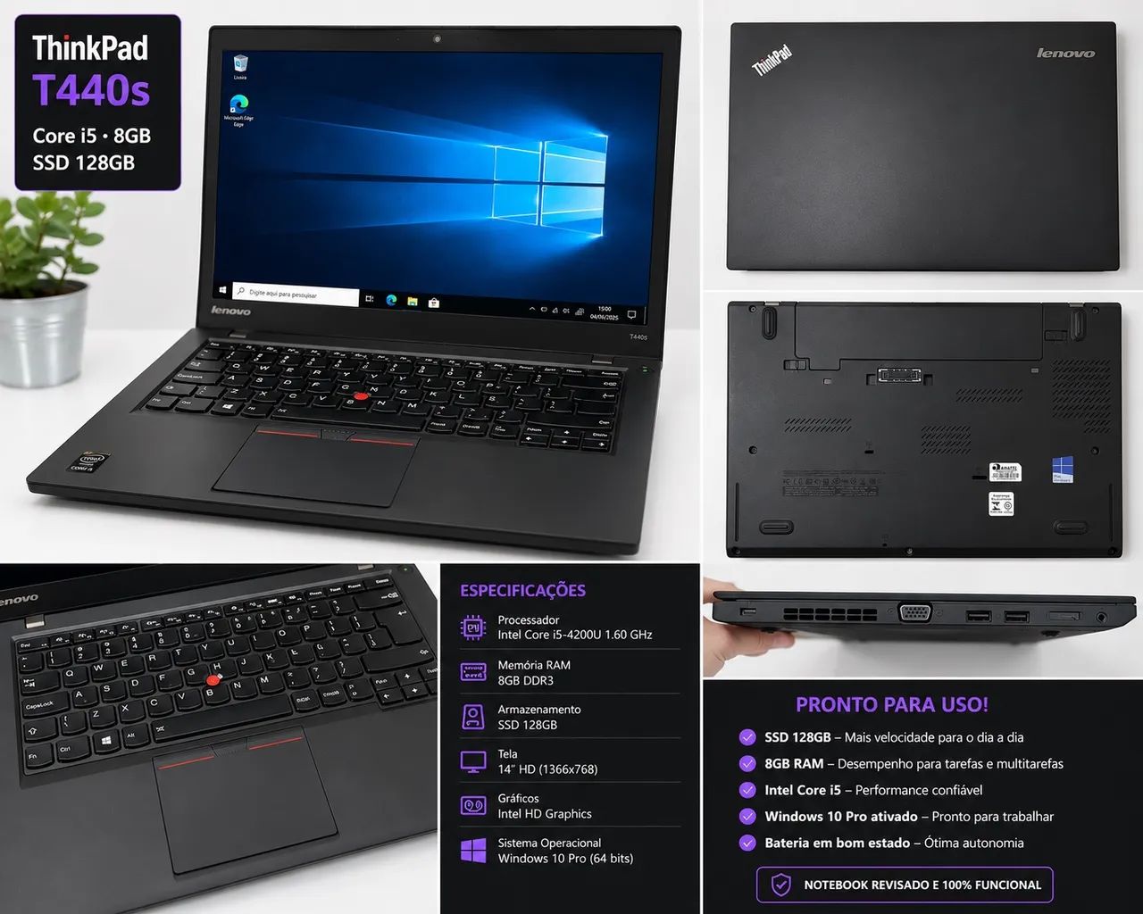Notebook Thinkpad T440 i5 8gb