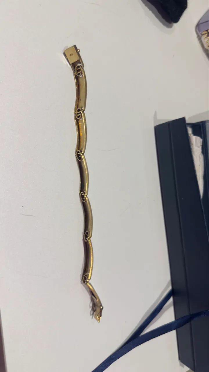Bracelete de prata banhado a ouro - Foto 3