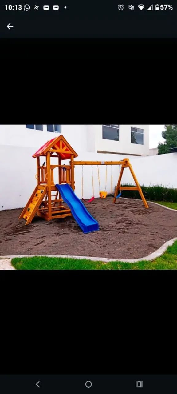 Playground de madeira infantil  - Foto 2