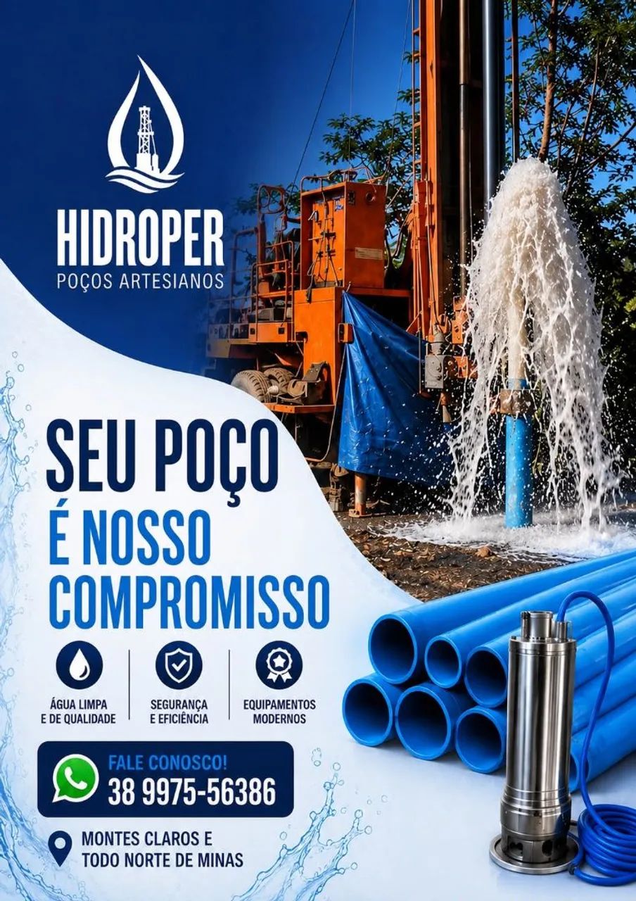 Perfuração de poços artesianos 