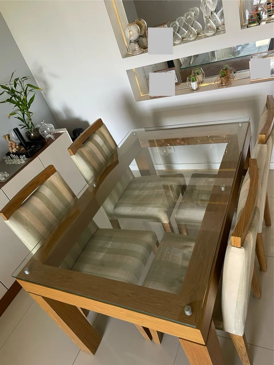 Conjunto de Mesa e 4 Cadeiras para Sala - Foto 3