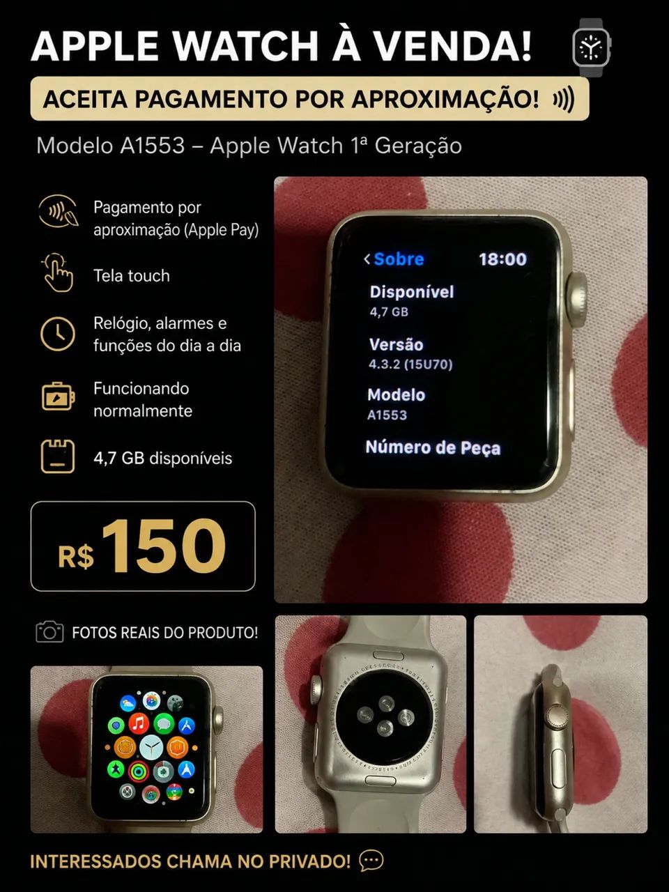 ? Apple Watch à venda!