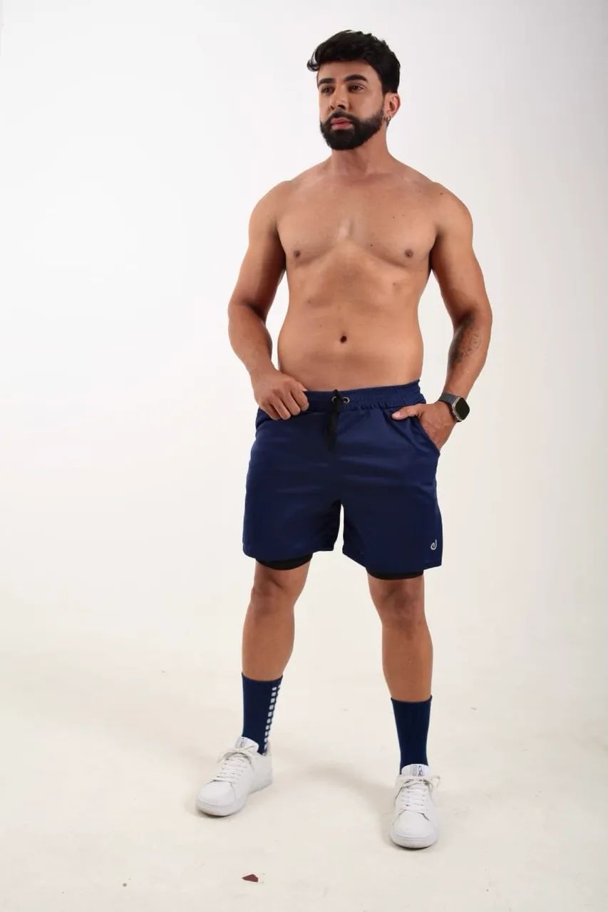 Short duplo masculino  - Foto 4