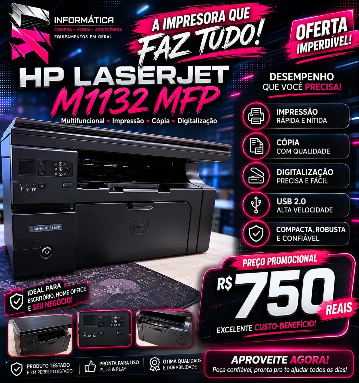 Impressora laser jet 1132